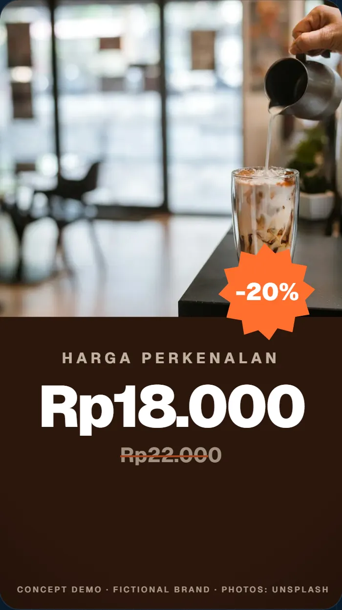 Kopi Senja — F&B · Product drop (concept demo)