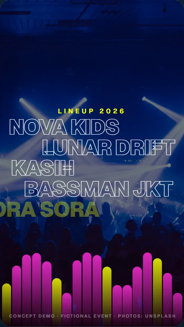 SONIKA — Music · Festival promo (concept demo)